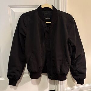 Madewell Classic Black Bomber Jacket